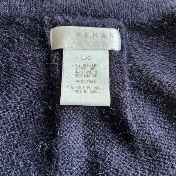 Kenar Mohair Blend Drop Shoulder V-Neck Sweater - Picture 5 of 8